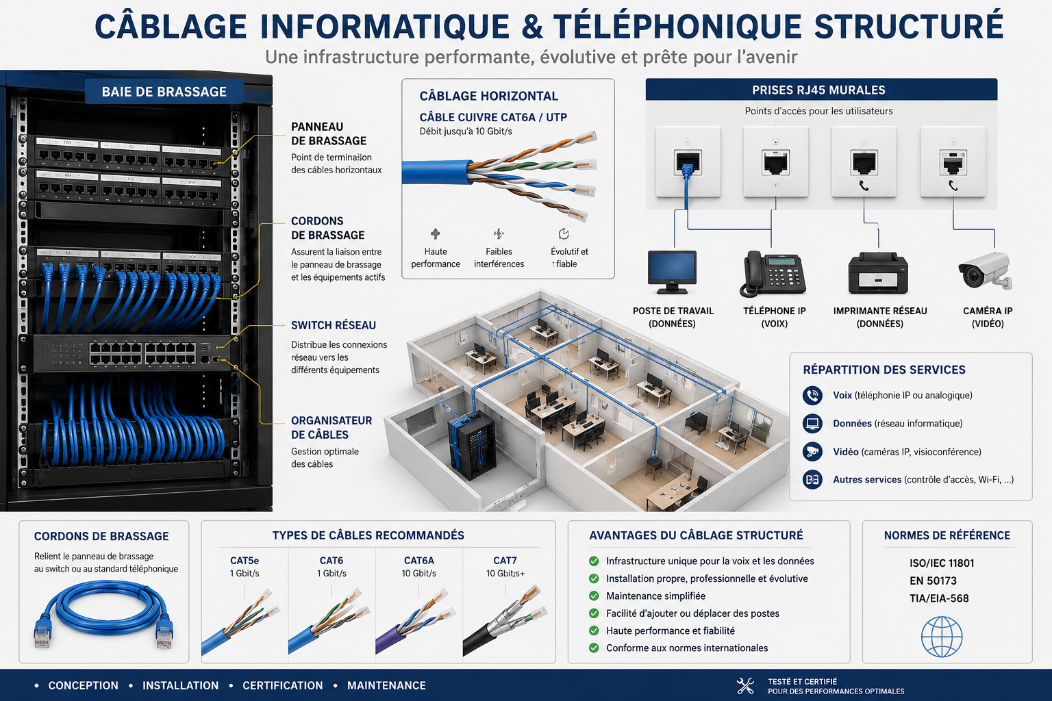 Câblage réseau structuré